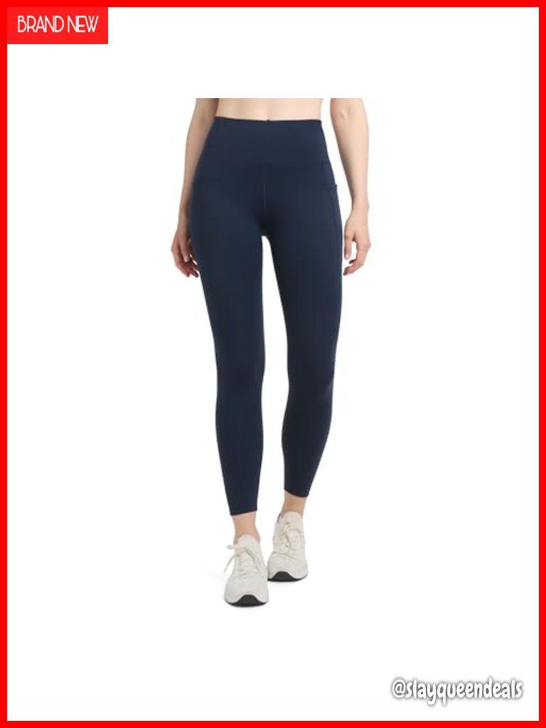 High Rise 7/8 Leggings With Pockets - Nylon Spandex